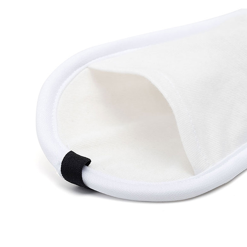 Antifaz para dormir blanco con ribete negro sublimable