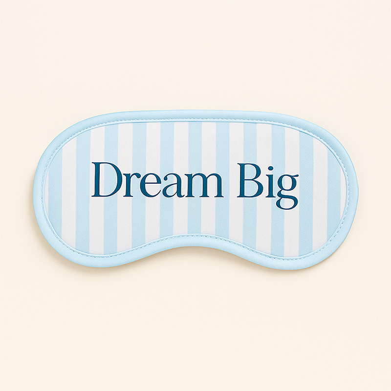 Antifaz para dormir blanco con ribete negro sublimable