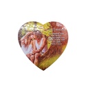 Puzzle de cartón, forma de corazón, 75 piezas
