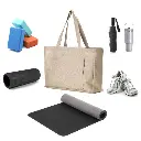 Tote Bag Yoga de Lino Oscuro 