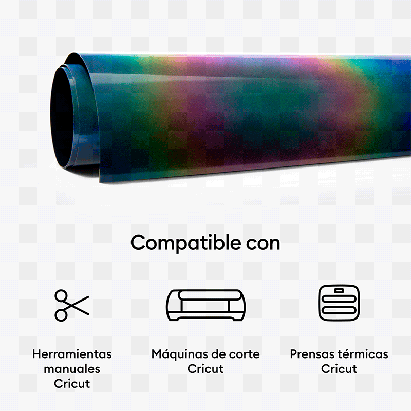 Cricut Vinilo Termoadhesivo Reflectante (Arcoíris)