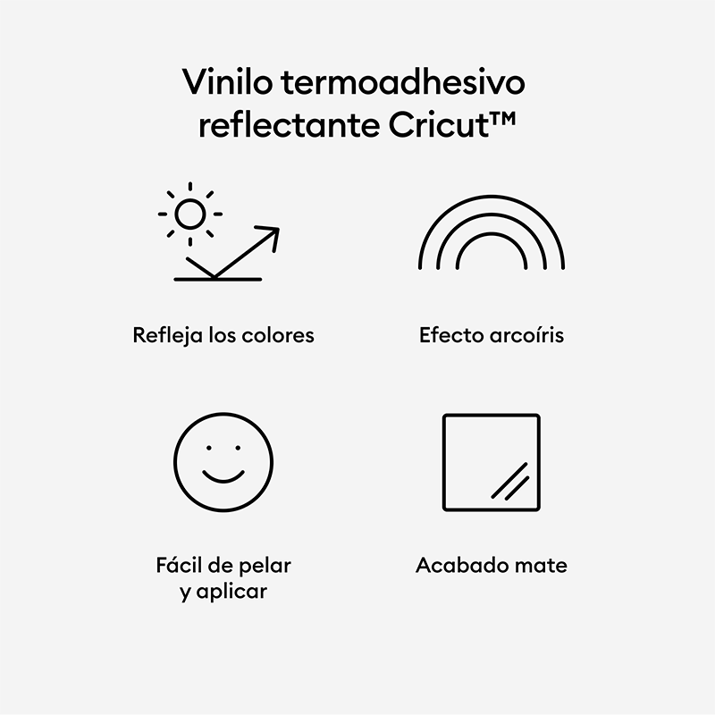 Cricut Vinilo Termoadhesivo Reflectante (Arcoíris)