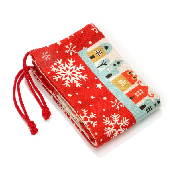 Saco de Navidad de Lino Sublimable con Patrón