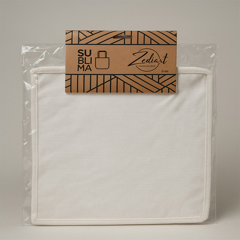 Zediart Tote bag de poliester blanco 43x34x19 cm