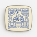 Imán cuadrado metálico