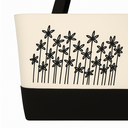 Tote Bag de Lino con Asas y Base Negra