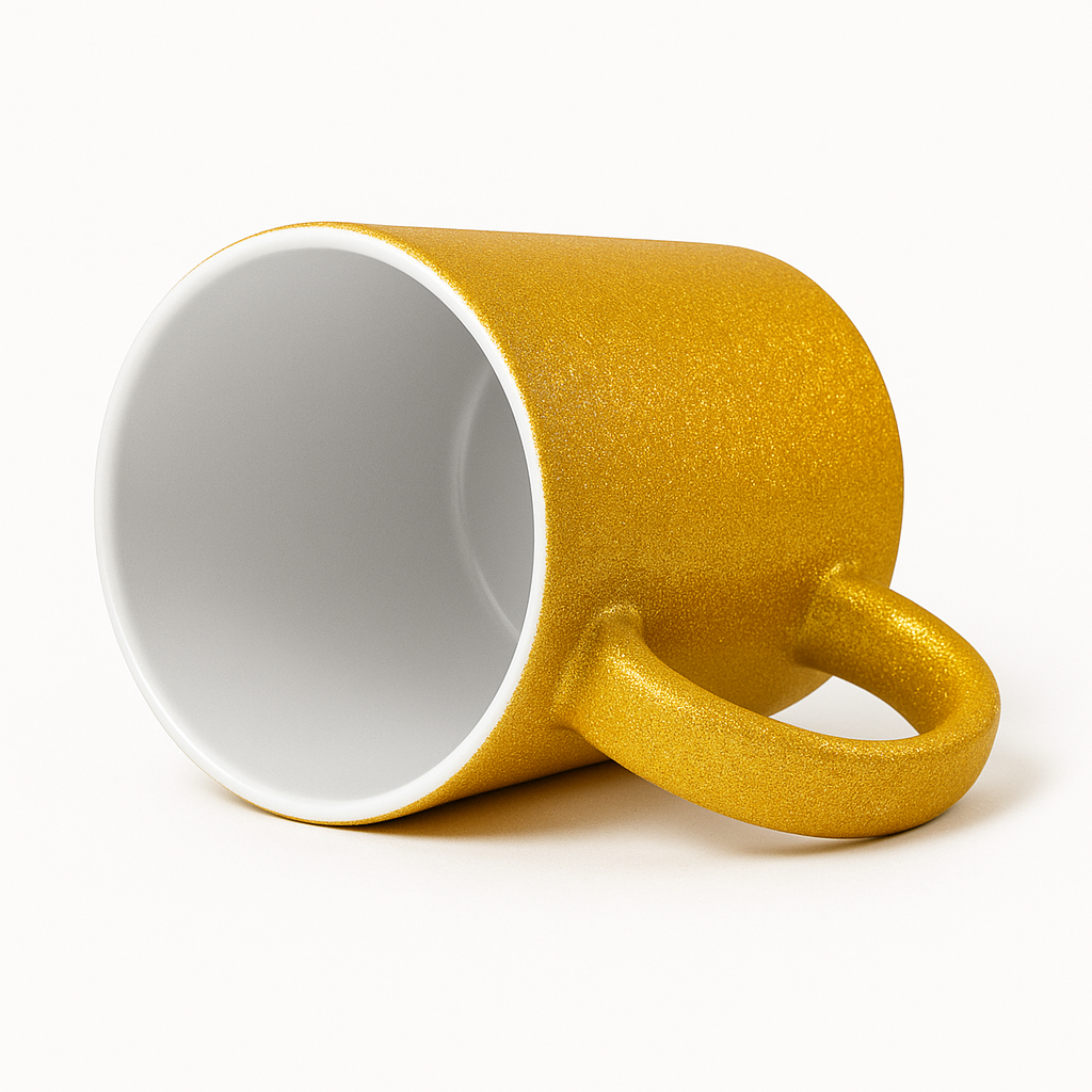 Taza de Cerámica con Glitter para Sublimación 11oz