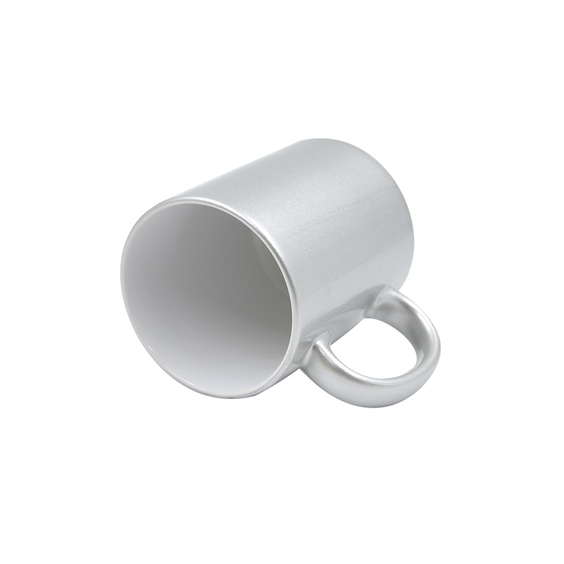Taza para sublimación cerámica plateada