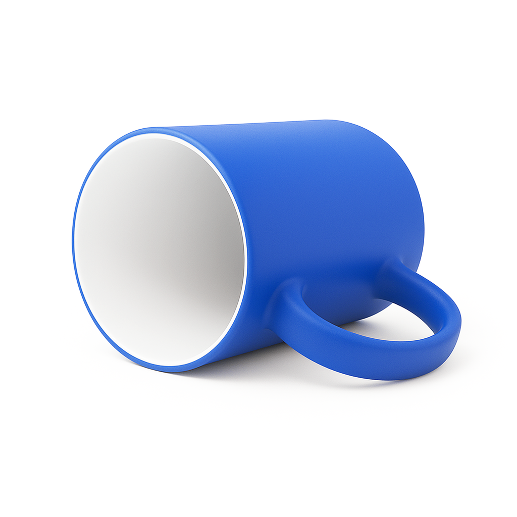 Taza de Cerámica Azul Flúor Mate para Sublimación 11oz