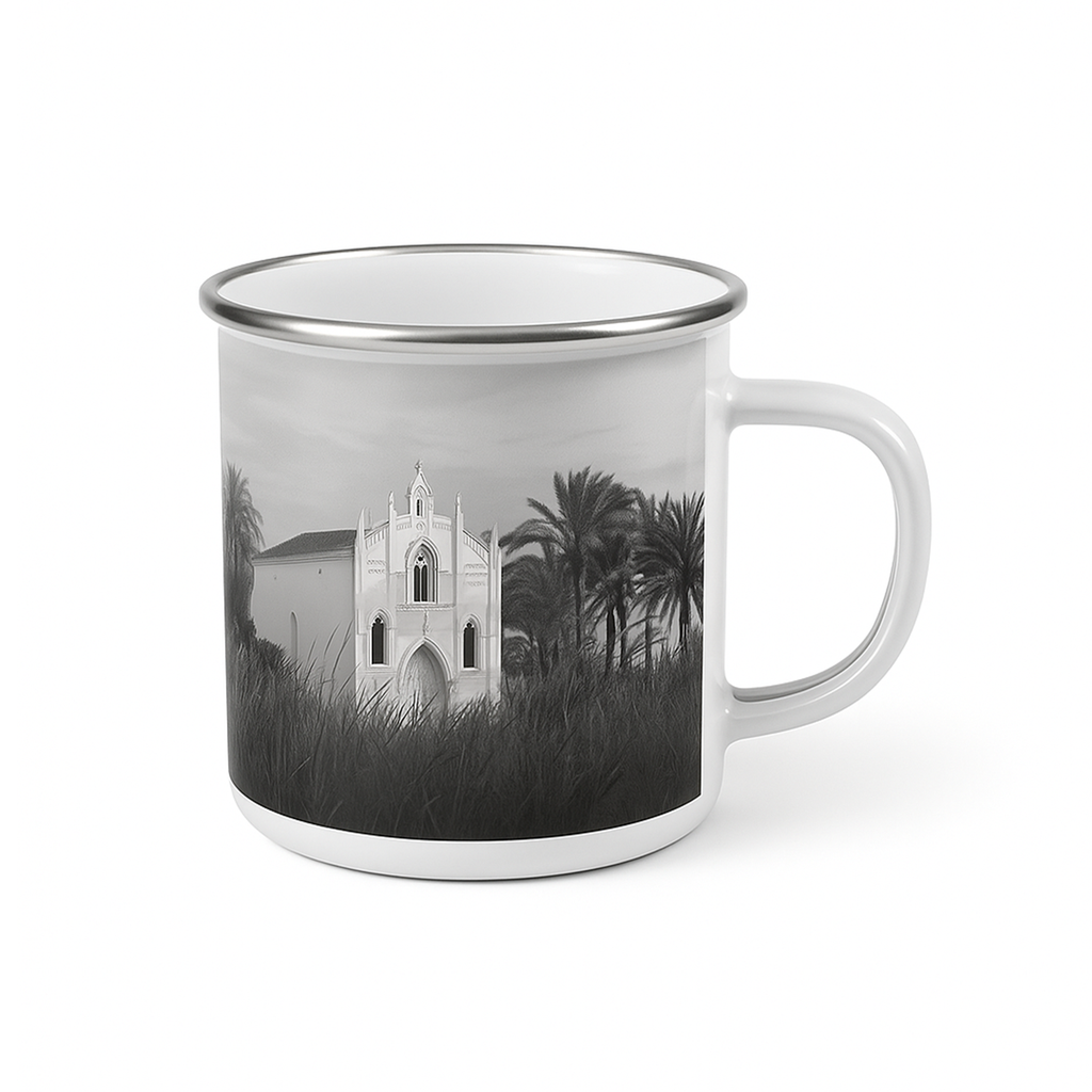 Taza de Metal con Borde Plata 11oz