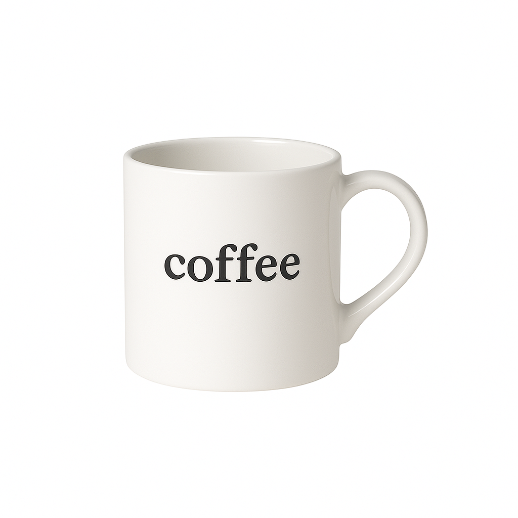 Taza de Cerámica con Asa Curva 8oz