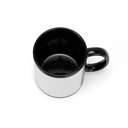 Taza de Cerámica Negra con Espacio Blanco