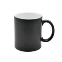 Taza Mágica de Cerámica Negra Mate 