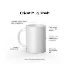 Pack de 2 tazas de cerámica blancas de Cricut 12oz