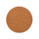 Posavasos Redondo de Cerámica con Base de Corcho