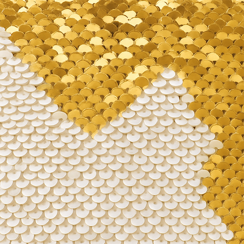 Funda cojín lentejuelas oro 40x40 cm