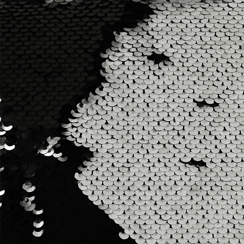 Funda de Cojín de Lentejuelas y Microfibra Negro 40x40cm