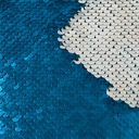 Funda de Cojín de Lentejuelas y Microfibra Azul 40x40cm