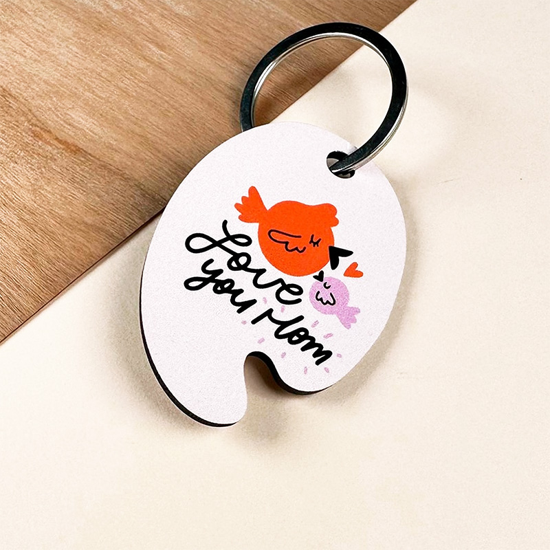 Llavero de adera forma