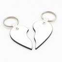 Llavero de Corazón en Dos Mitades MDF