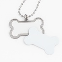 Placa para Mascota Forma de Hueso Sublimable