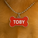 Placa para Mascota Forma de Hueso Sublimable