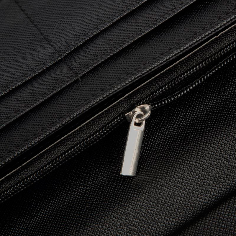 Cartera con monedero grande color negro