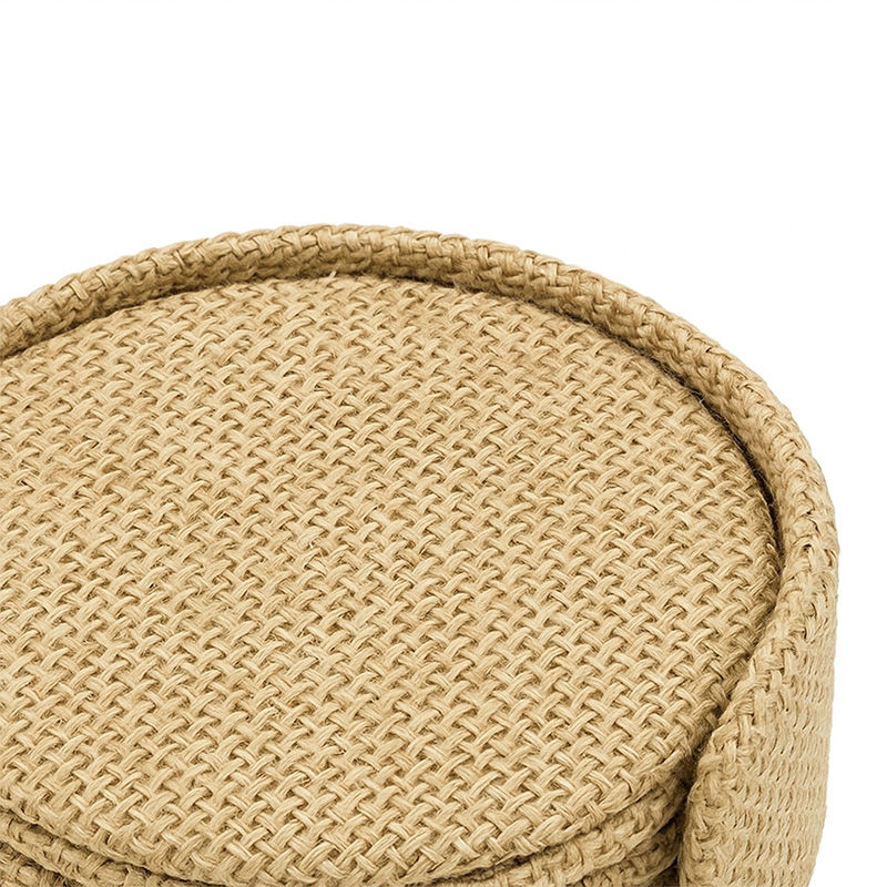 Set 6 posavasos de arpillera, redondos