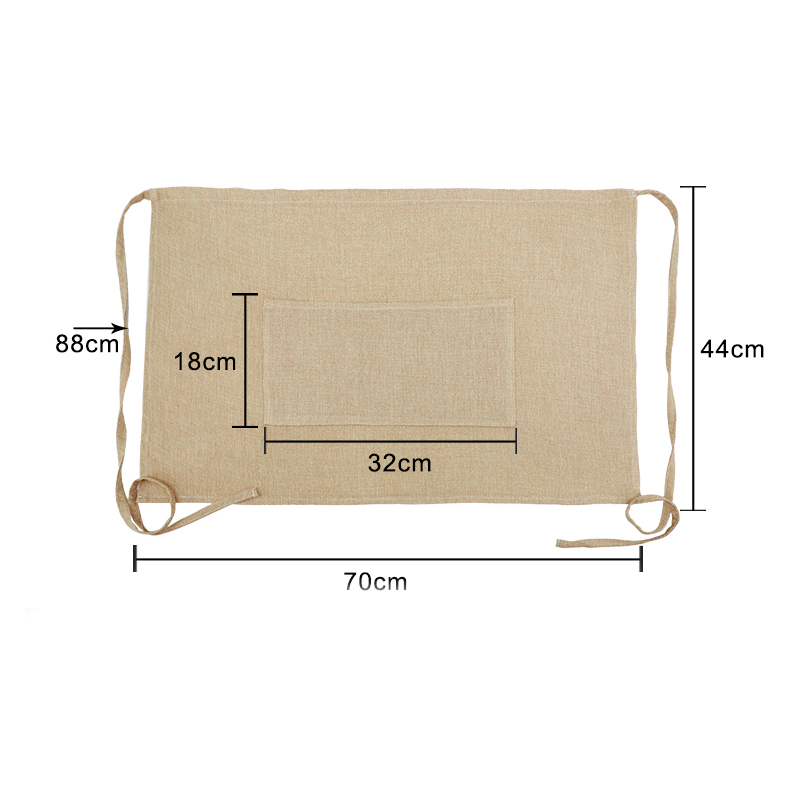 Delantal de Cintura de Tela Arpillera