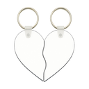 Llavero de Corazón en Dos Mitades MDF