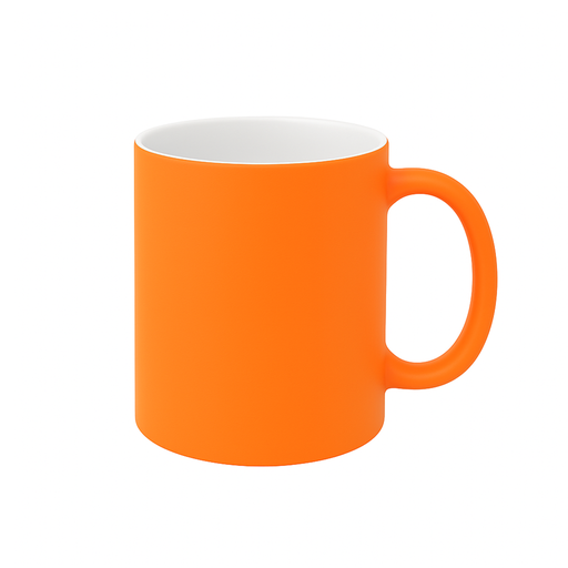 [006306] Taza para sublimación cerámica naranja flúor mate