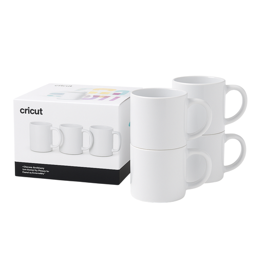 [012607] Tazas Apilables Cricut Blancas 10 Oz | 4 uds.